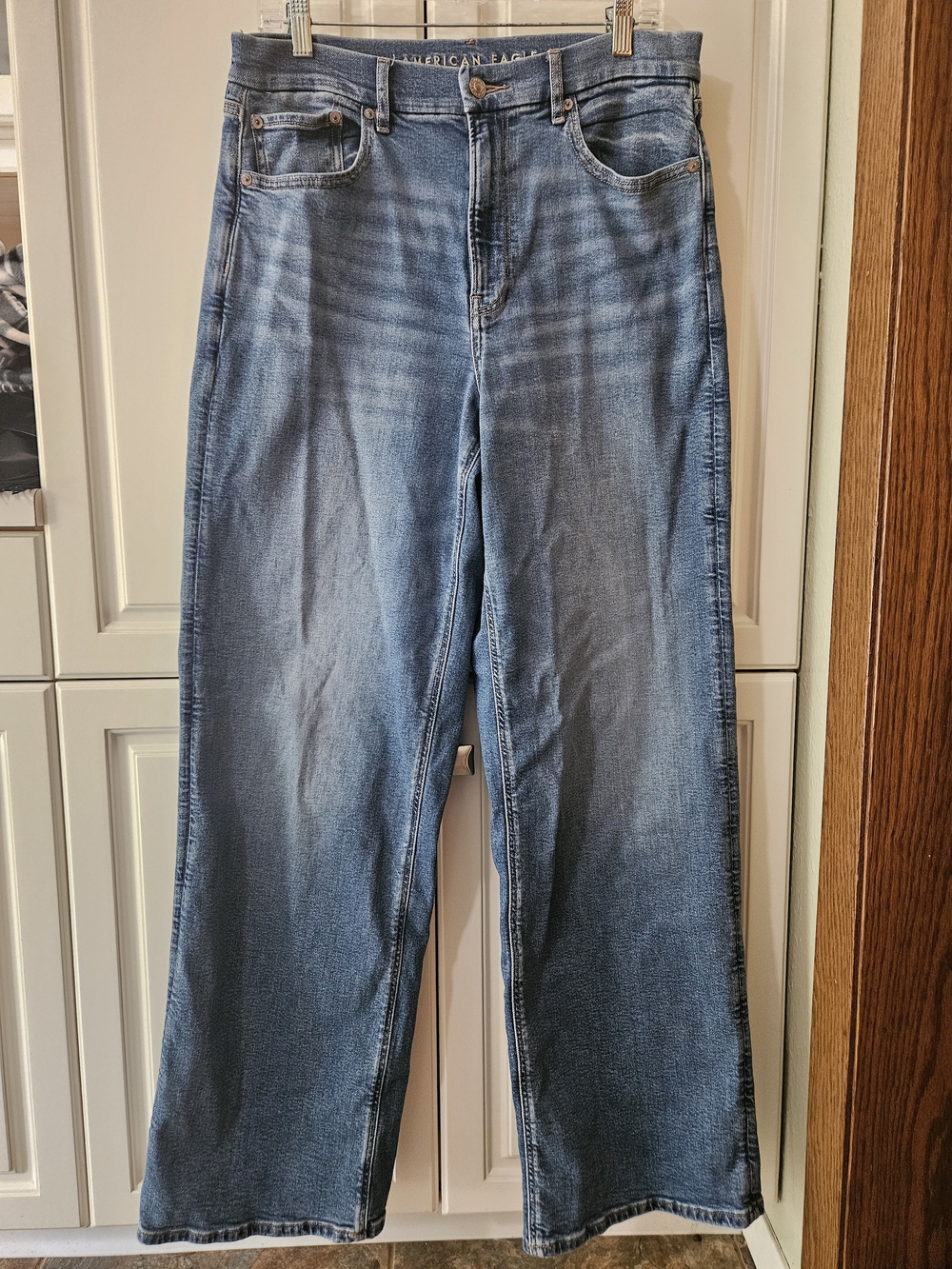 AE Curvy 12 Long Curvy Super High-Rise Baggy Straight Wide Leg Jeans Y2k 90s